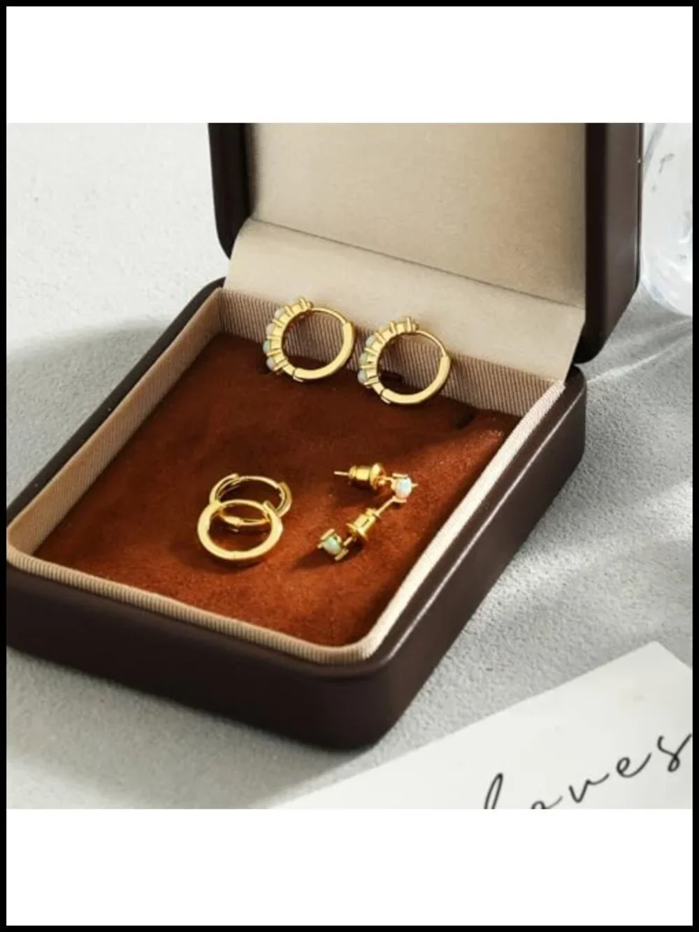 Gold Plated Brass Earrings Set Hypoallergenic Hoop Pearl Studs Trendy Jewelry